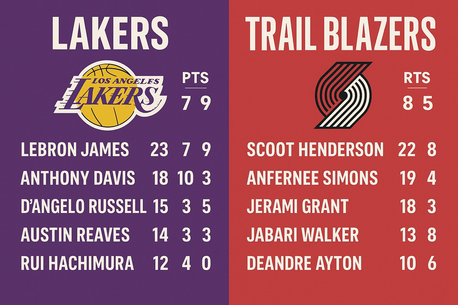 Lakers vs Portland Trail Blazers Match Player Stats: A Night of Power Plays, Precision, and Pure Energy