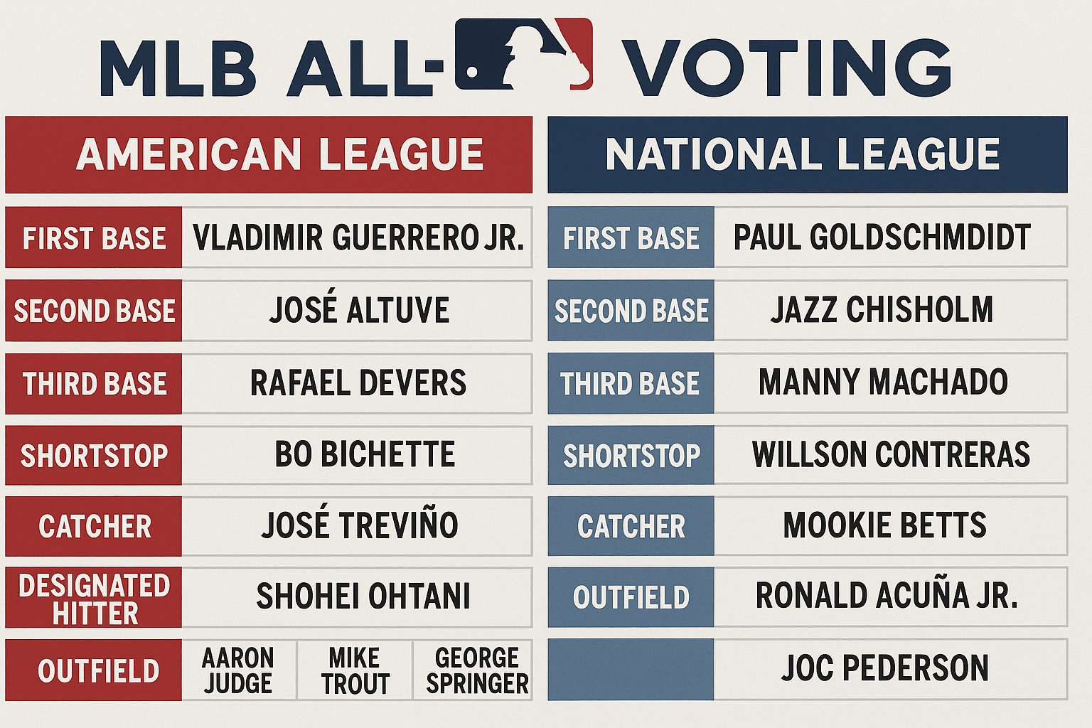 MLB All Star Voting 2025